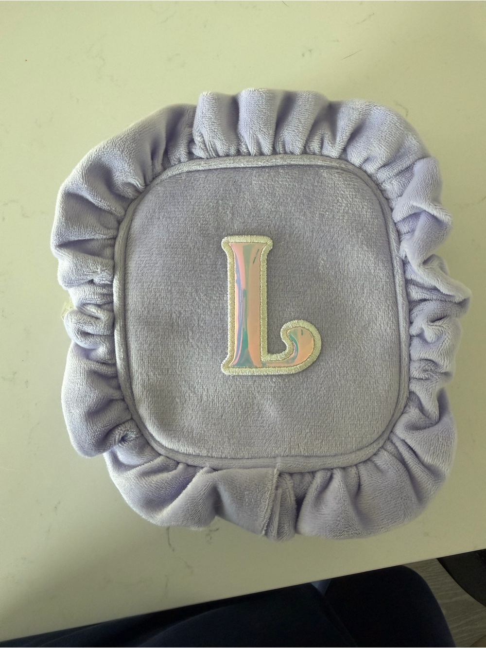 Stoney Clover Lane Velvet Ruffle mini pouch